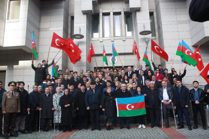 Azərbaycan Xalqından Afrin Qələbəsinə Dəstək Nümayişi