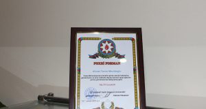 Gəncliyə Yardım Fondu Vətən Müharibəsindəki Xidmətlərinə Görə Təltif Edilib