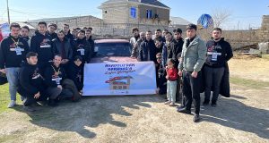 “Anadoludan Qarabağa Zəfər Yürüyüşü”nün İştirakçıları Köhnə Maşınla Yardım Aparan Sərvər Bəşirli İlə Görüşüblər