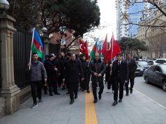 Paytaxt Bakıda Qardaş Ölkə Türkiyəyə Dəstək Aksiyası Keçirilib