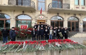 “Anadoludan Qarabağa Zəfər Yürüyüşü” iştirakçıları Gəncədə Səfərdə Olub